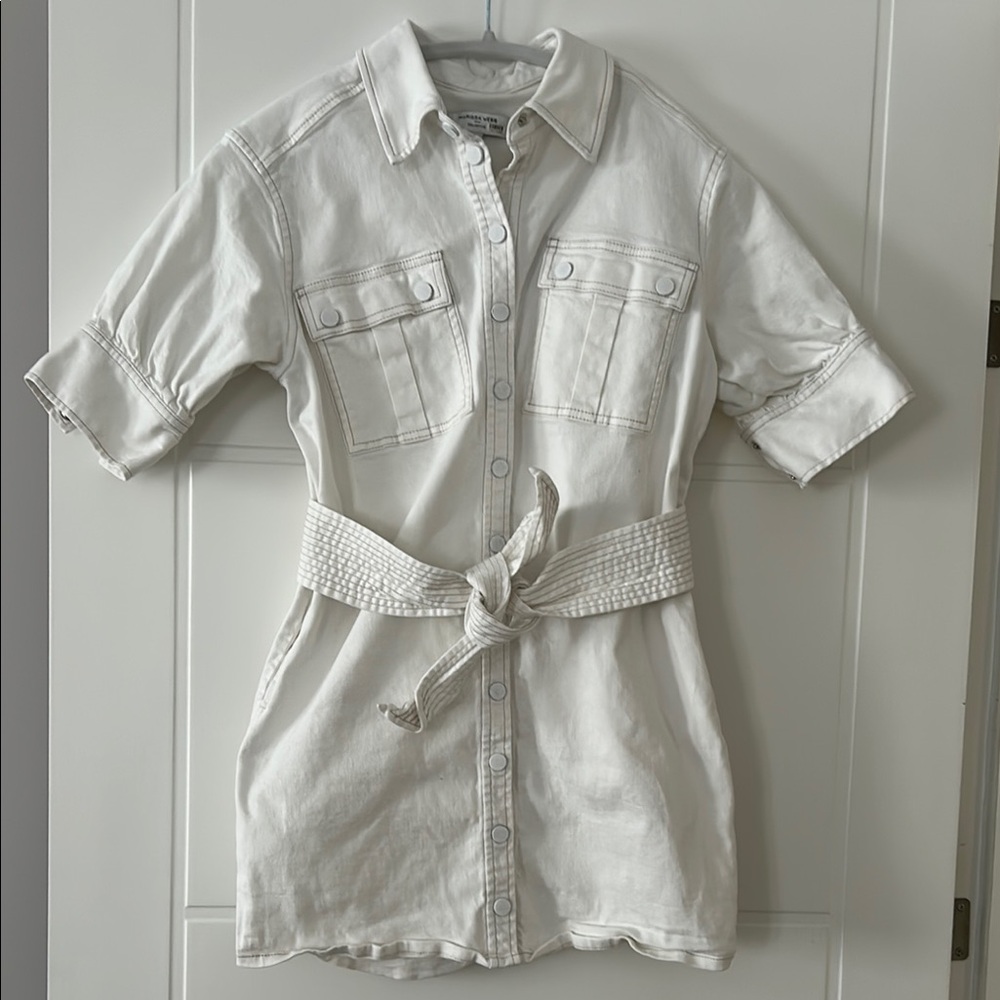 Marissa Webb White Button-Up Denim Dress